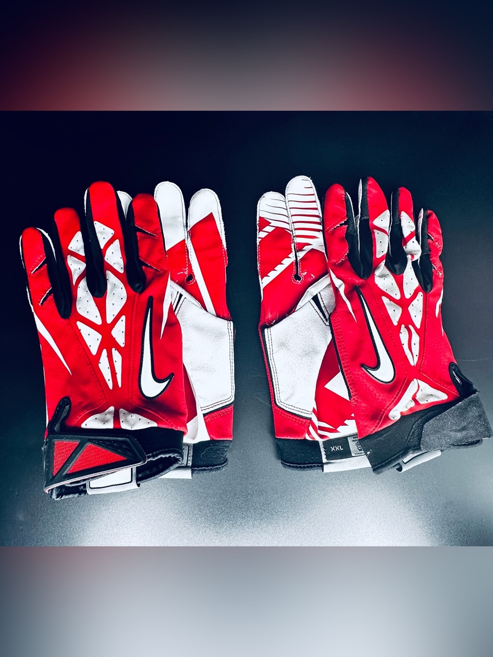 Nike Red and White Baseball Gloves